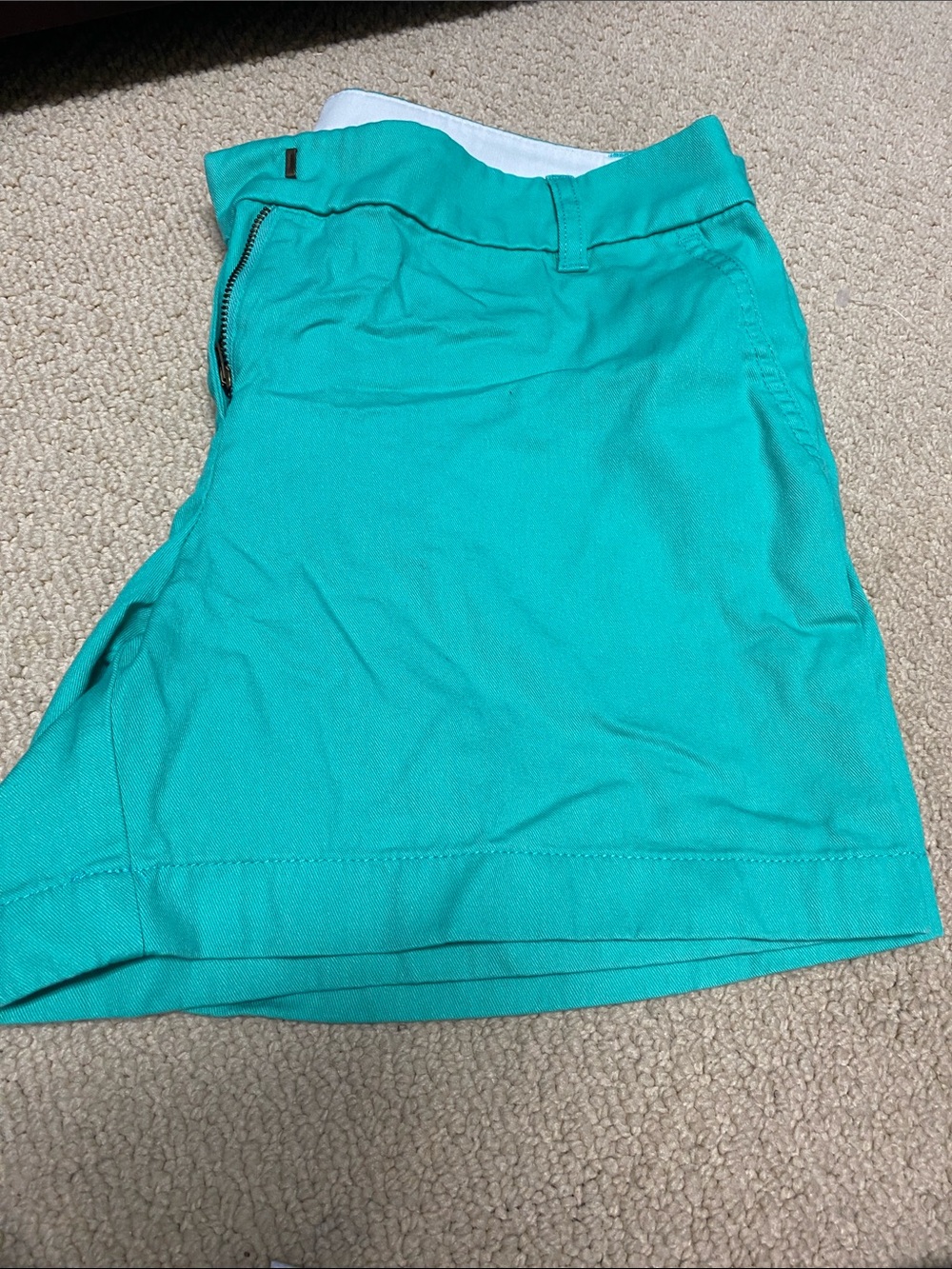 J. Crew Bright Teal Golf Skort with Zip Pocket